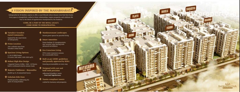 2bhk and 3bhk flats in Tarnaka secunderabad